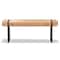 Baxton Studio Henson Rustic and Industrial Natural Brown Finished Wood and Black Finished Metal Bench 179-11407-Zoro - alternate 4